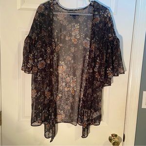 Sheer Floral Kimono